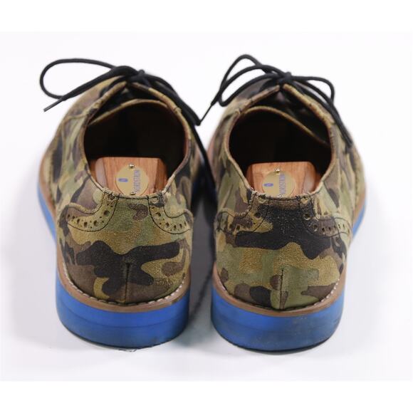 Del Toro Green Camo Camouflage Wingtip Derby Oxford Dress Shoes Mens 11 M main image 11